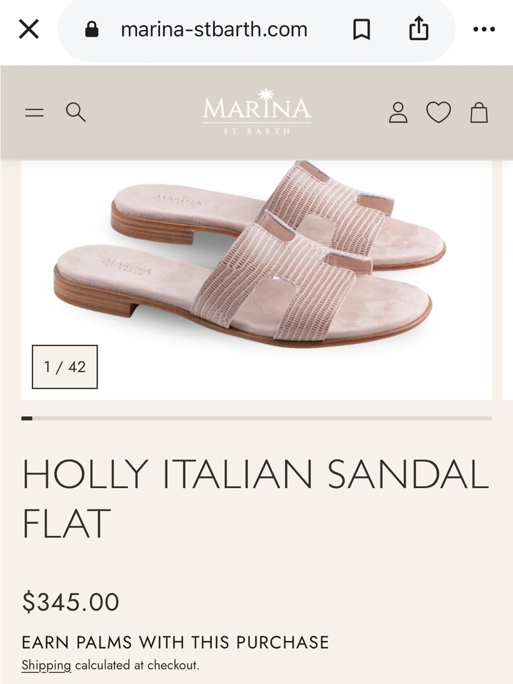 Marina St Barth Holly Italian Sandal Flat Size 40 / US 9.5